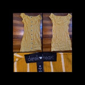 Mustard yellow stripe dress